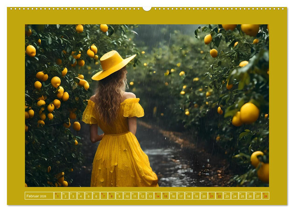 Regenzauber - Frauen im Wandel der Jahreszeiten (CALVENDO Premium Wandkalender 2026)