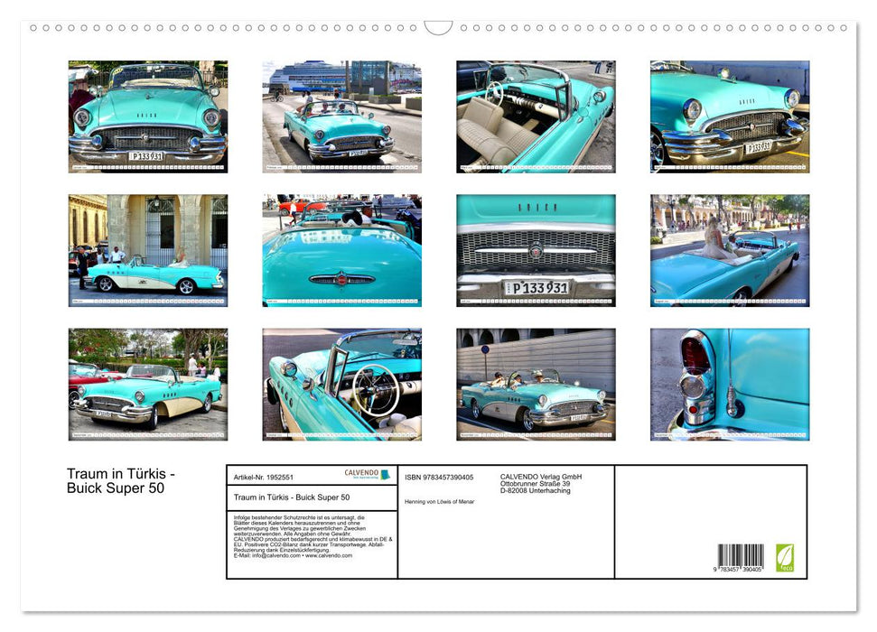 Traum in Türkis - Buick Super 50 (CALVENDO Wandkalender 2026)