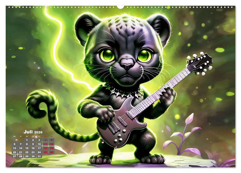 Tierische Gitarristen (CALVENDO Premium Wandkalender 2026)