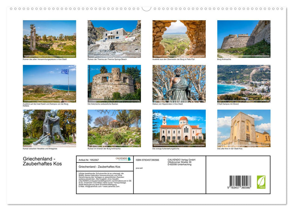 Griechenland - Zauberhaftes Kos (CALVENDO Premium Wandkalender 2026)