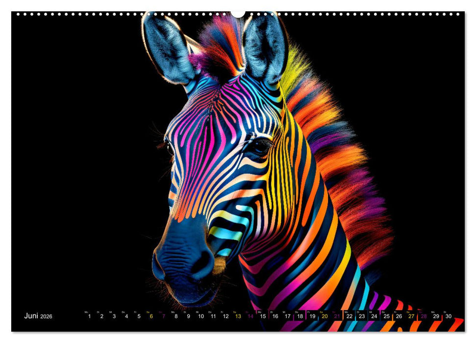 ZEBRAS - Modern Art (CALVENDO Wandkalender 2026)
