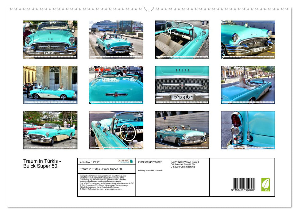 Traum in Türkis - Buick Super 50 (CALVENDO Premium Wandkalender 2026)