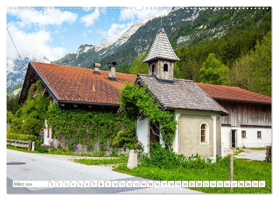 Kapellen im Tiroler Leutaschtal (CALVENDO Wandkalender 2026)