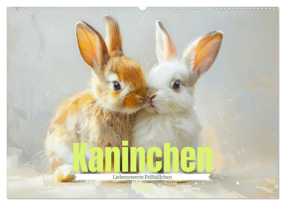 Kaninchen - Liebenswerte Fellbällchen (CALVENDO Wandkalender 2026)