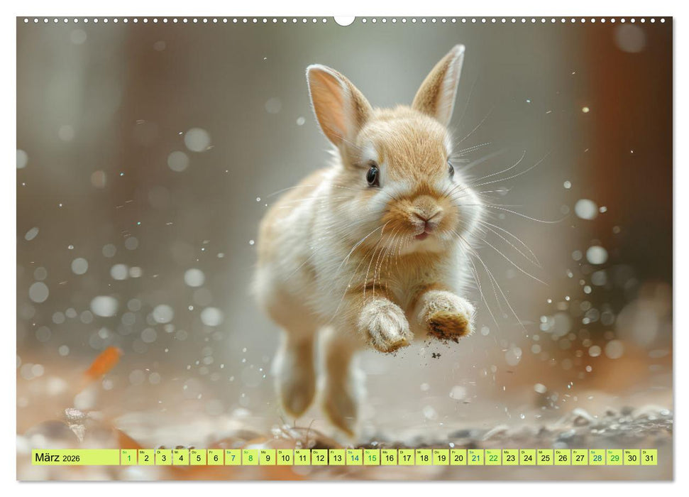 Kaninchen - Liebenswerte Fellbällchen (CALVENDO Wandkalender 2026)