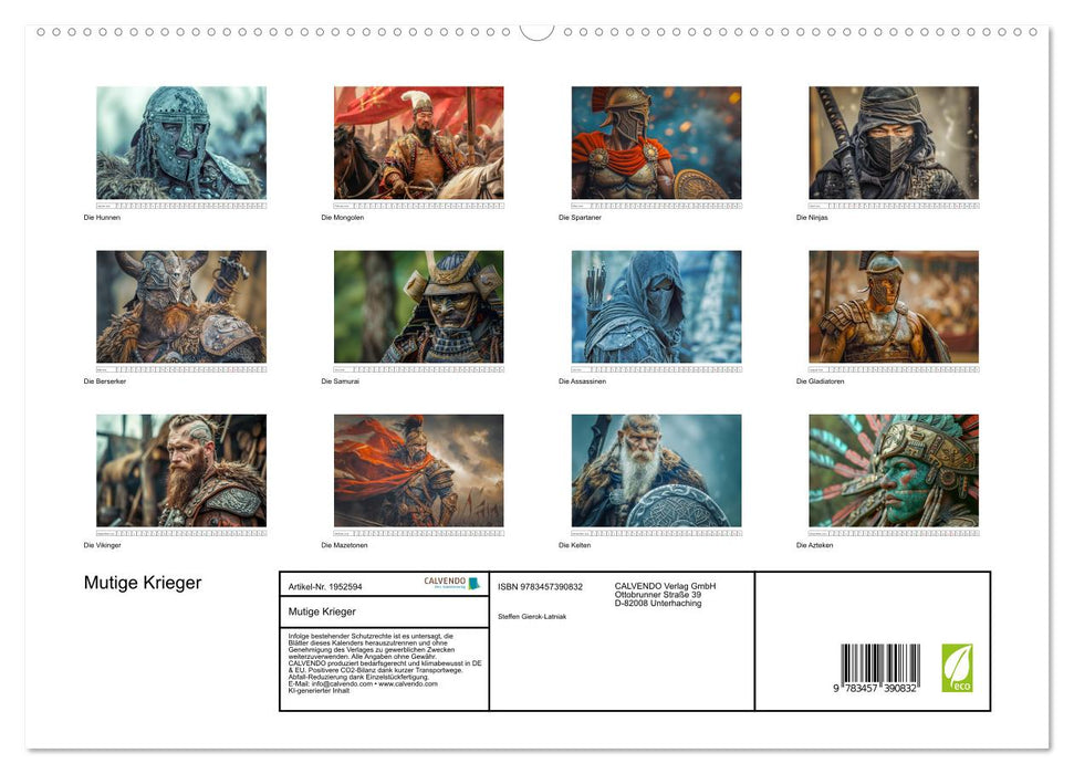 Mutige Krieger (CALVENDO Premium Wandkalender 2026)