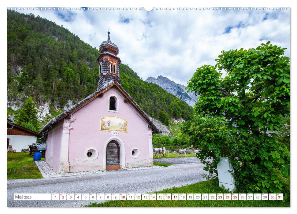 Kapellen im Tiroler Leutaschtal (CALVENDO Premium Wandkalender 2026)