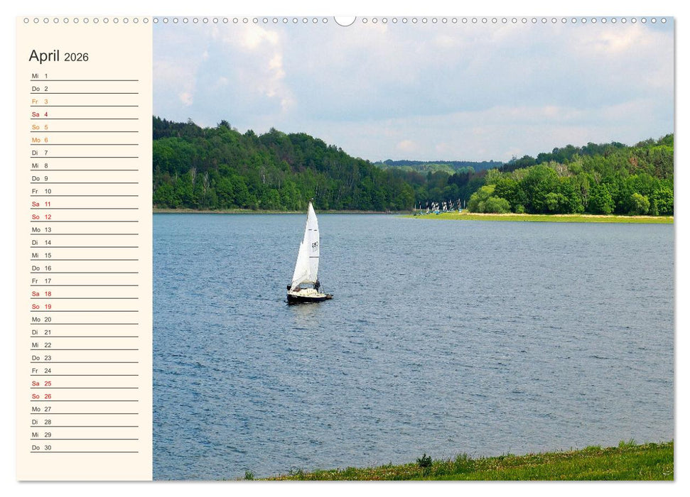 Vom Erzgebirge bis Neuseenland - Impressionen aus Sachsen (CALVENDO Wandkalender 2026)
