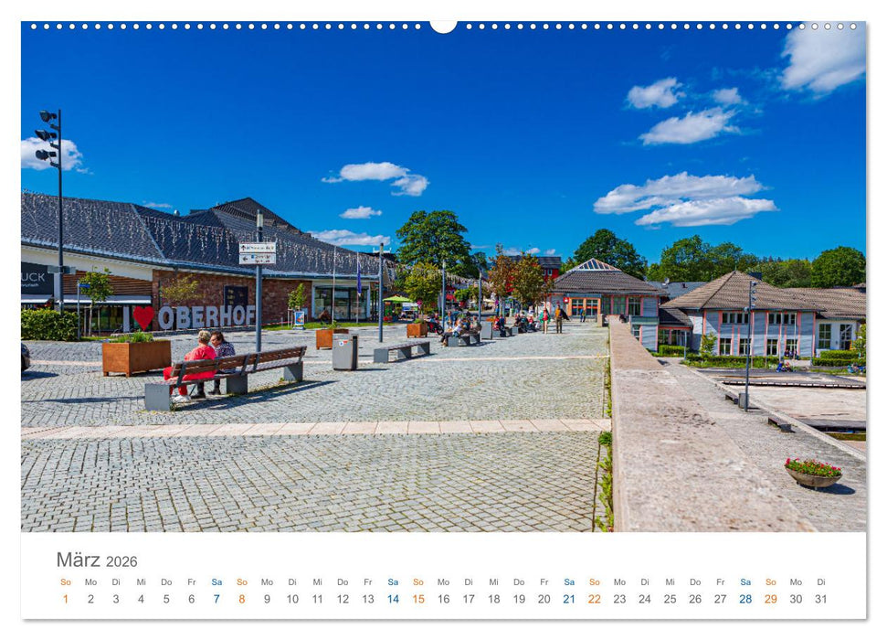 Oberhof - Urlaubsparadies am Rennsteig (CALVENDO Premium Wandkalender 2026)