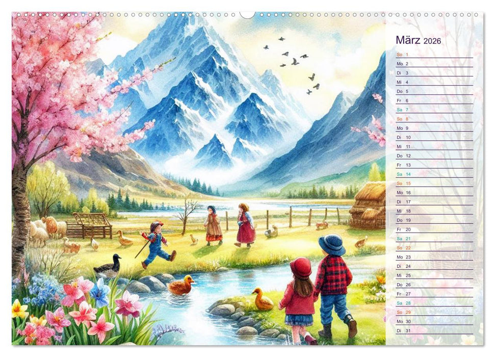 KINDERLAND (CALVENDO Wandkalender 2026)