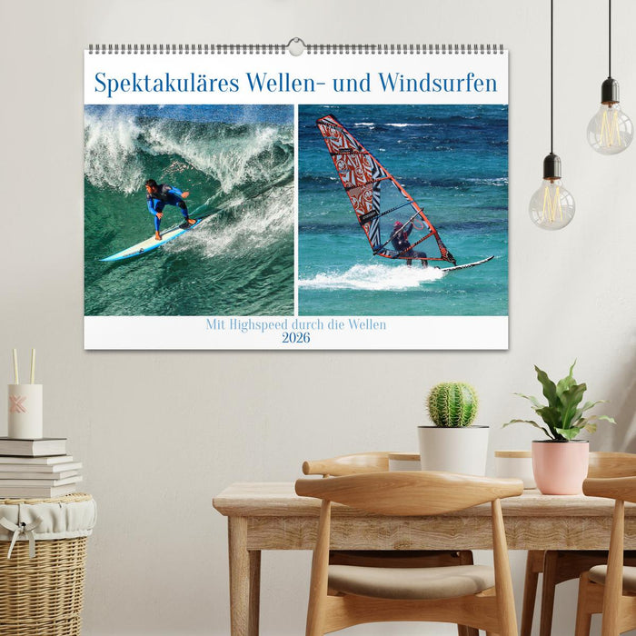 Spektakuläres Wellen- und Windsurfen (CALVENDO Wandkalender 2026)