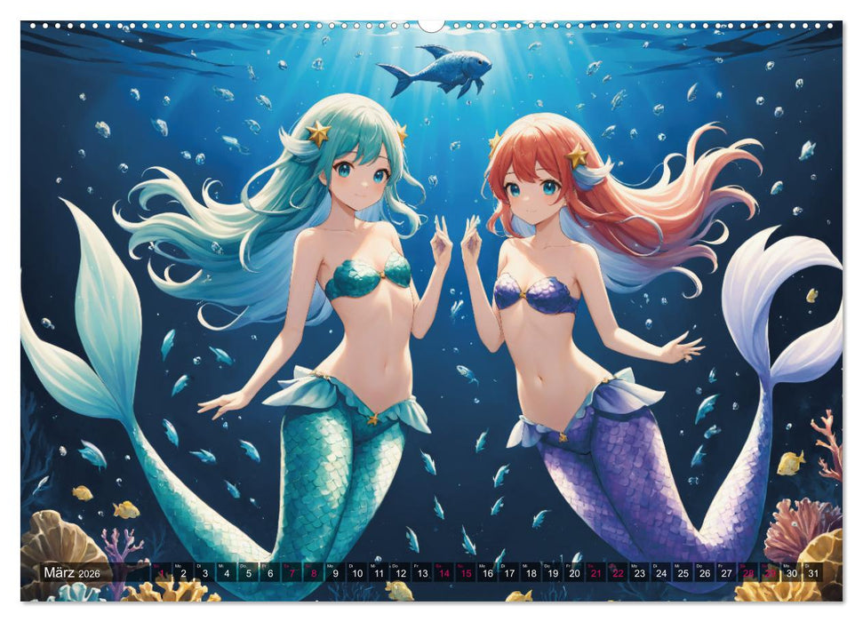 Manga Kalender Sternzeichen (CALVENDO Premium Wandkalender 2026)