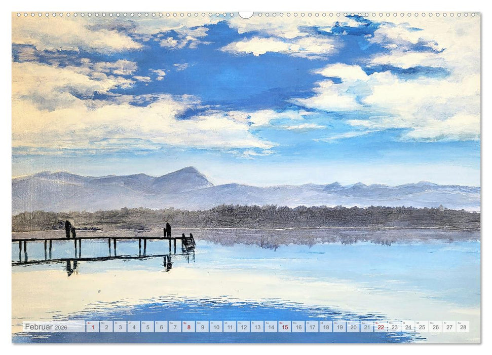 Winterzauberwelt - Gemalte Winterlandschaften (CALVENDO Premium Wandkalender 2026)