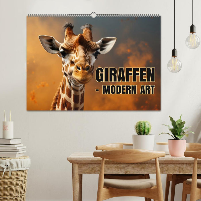 GIRAFFEN - Modern Art (CALVENDO Wandkalender 2026)