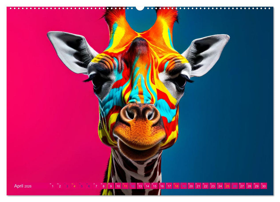 GIRAFFEN - Modern Art (CALVENDO Wandkalender 2026)