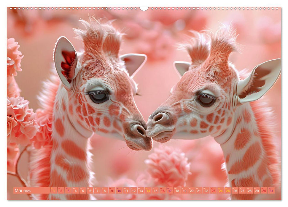 GIRAFFEN - Modern Art (CALVENDO Wandkalender 2026)