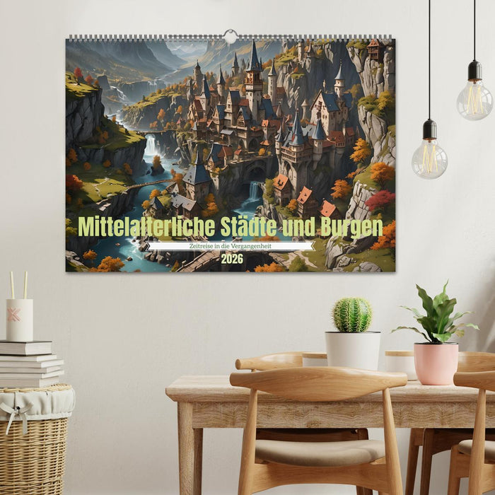 Mittelalterliche Städte und Burgen (CALVENDO Wandkalender 2026)