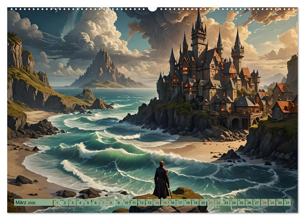 Mittelalterliche Städte und Burgen (CALVENDO Wandkalender 2026)