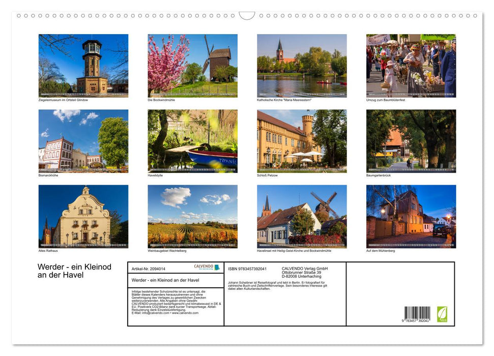 Werder - ein Kleinod an der Havel (CALVENDO Wandkalender 2026)