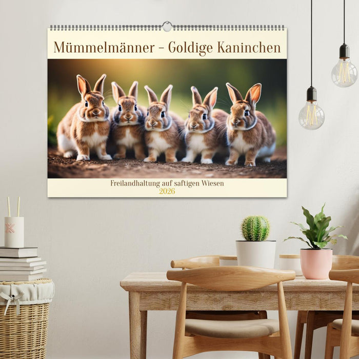 Mümmelmänner - Goldige Kaninchen (CALVENDO Wandkalender 2026)