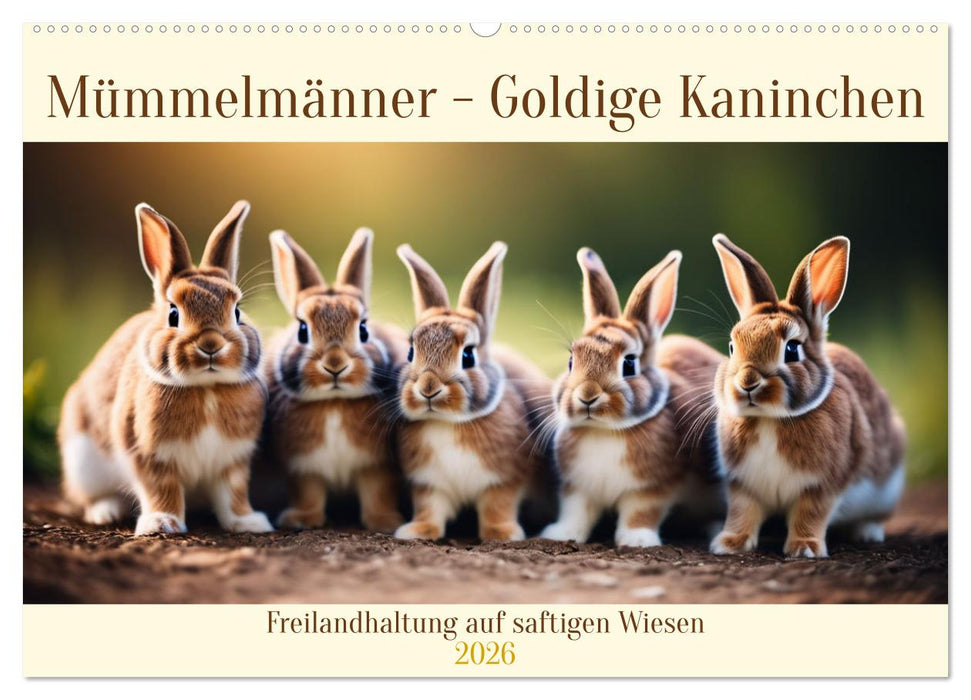 Mümmelmänner - Goldige Kaninchen (CALVENDO Wandkalender 2026)