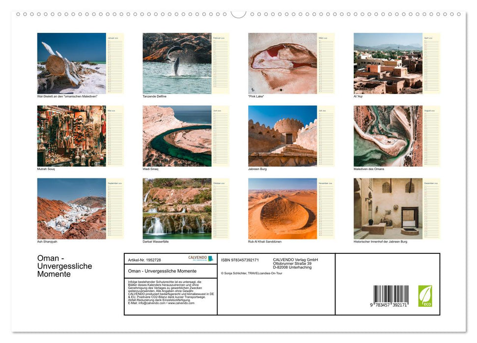 Oman - Unvergessliche Momente (CALVENDO Premium Wandkalender 2026)