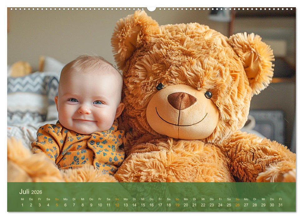 Zauberhafte Babys. Süße Momente mit niedlichen Tieren (CALVENDO Premium Wandkalender 2026)