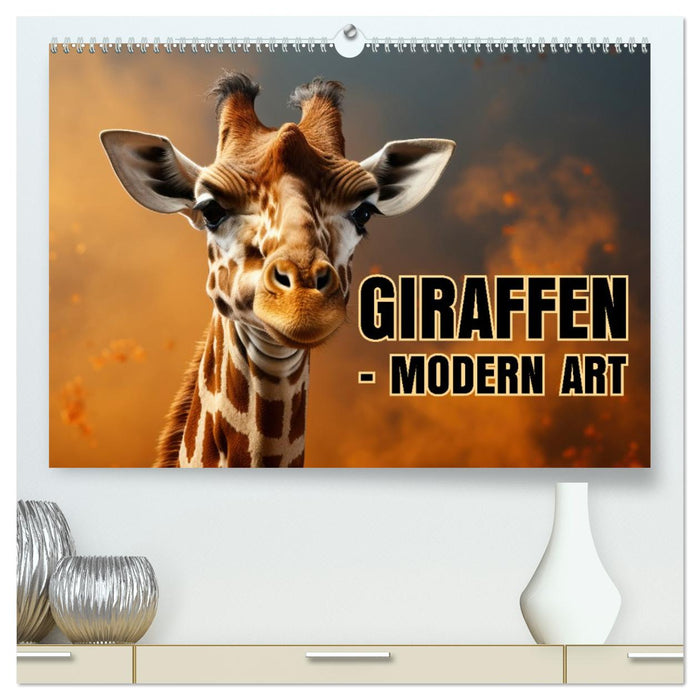 GIRAFFEN - Modern Art (CALVENDO Premium Wandkalender 2026)