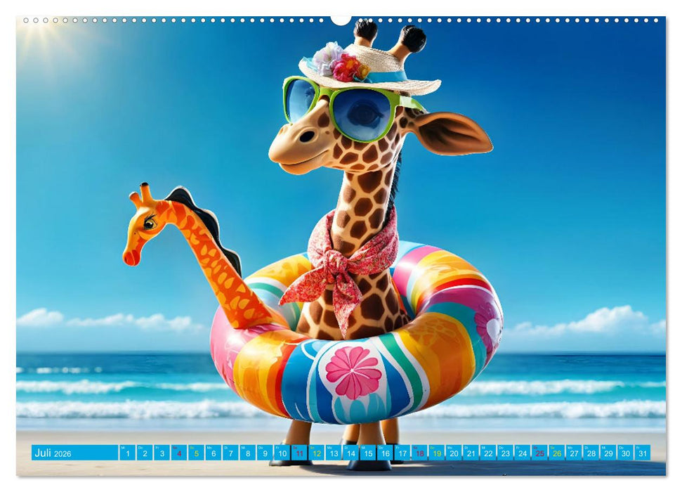 GIRAFFEN - Modern Art (CALVENDO Premium Wandkalender 2026)