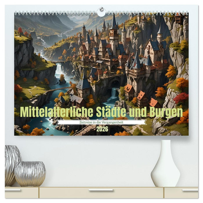 Mittelalterliche Städte und Burgen (CALVENDO Premium Wandkalender 2026)