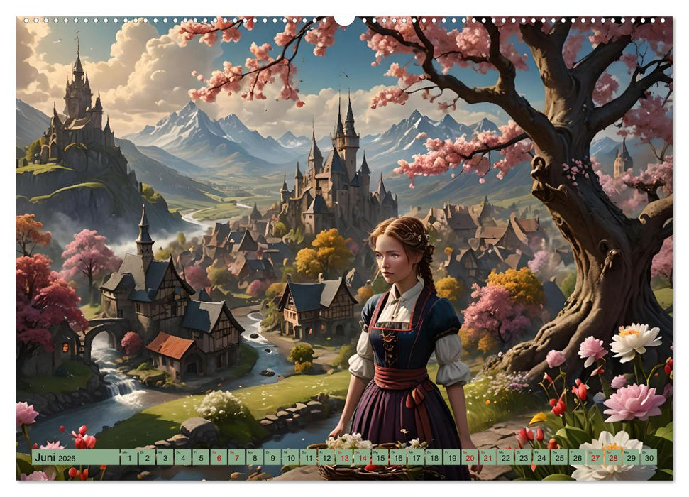 Mittelalterliche Städte und Burgen (CALVENDO Premium Wandkalender 2026)