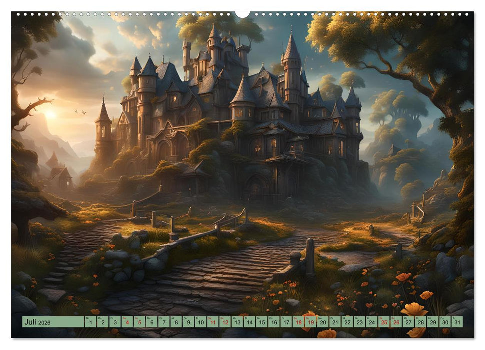 Mittelalterliche Städte und Burgen (CALVENDO Premium Wandkalender 2026)