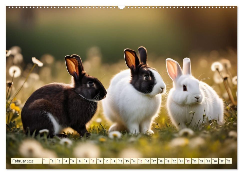 Mümmelmänner - Goldige Kaninchen (CALVENDO Premium Wandkalender 2026)