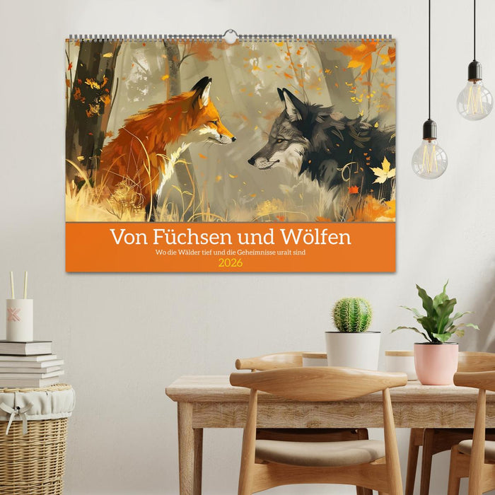 Von Füchsen und Wölfen (CALVENDO Wandkalender 2026)