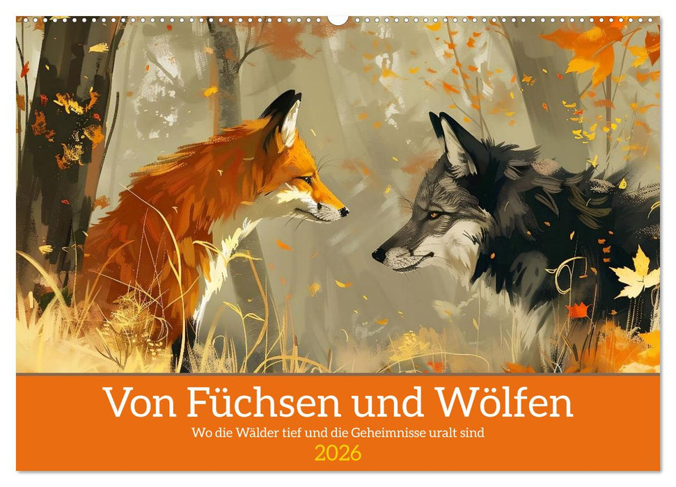 Von Füchsen und Wölfen (CALVENDO Wandkalender 2026)