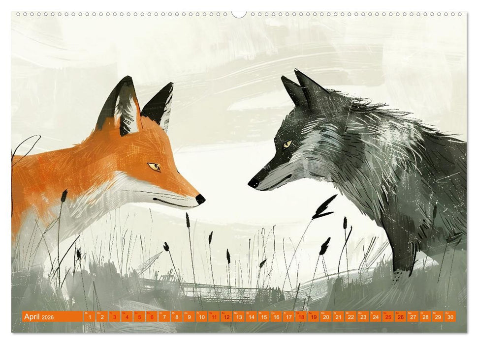 Von Füchsen und Wölfen (CALVENDO Wandkalender 2026)