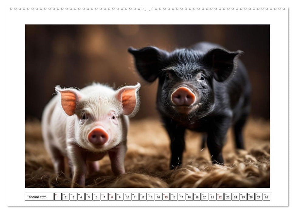 Haustiere - Black and White (CALVENDO Premium Wandkalender 2026)