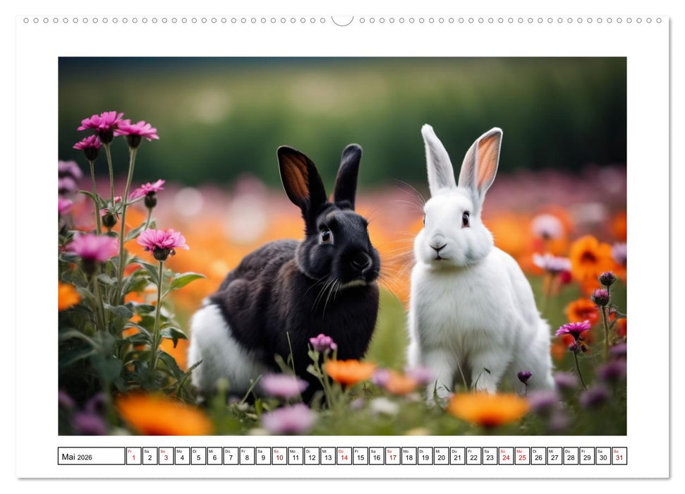 Haustiere - Black and White (CALVENDO Premium Wandkalender 2026)