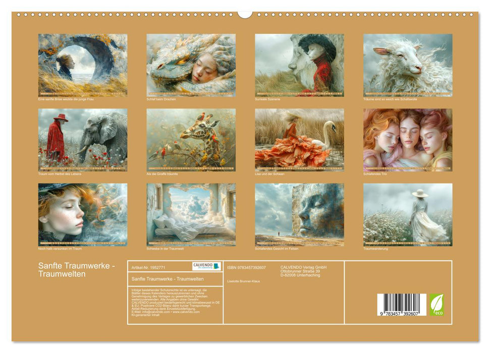 Sanfte Traumwerke - Traumwelten (CALVENDO Premium Wandkalender 2026)