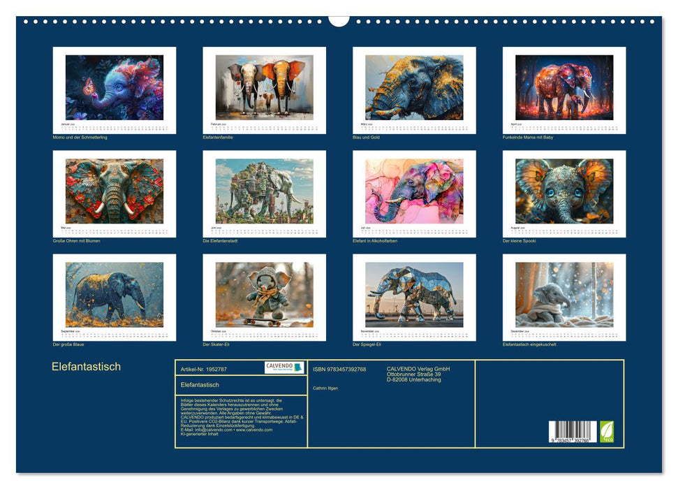 Elefantastisch (CALVENDO Wandkalender 2026)
