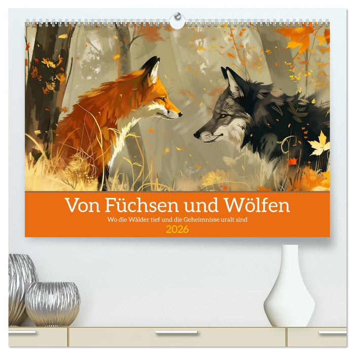 Von Füchsen und Wölfen (CALVENDO Premium Wandkalender 2026)