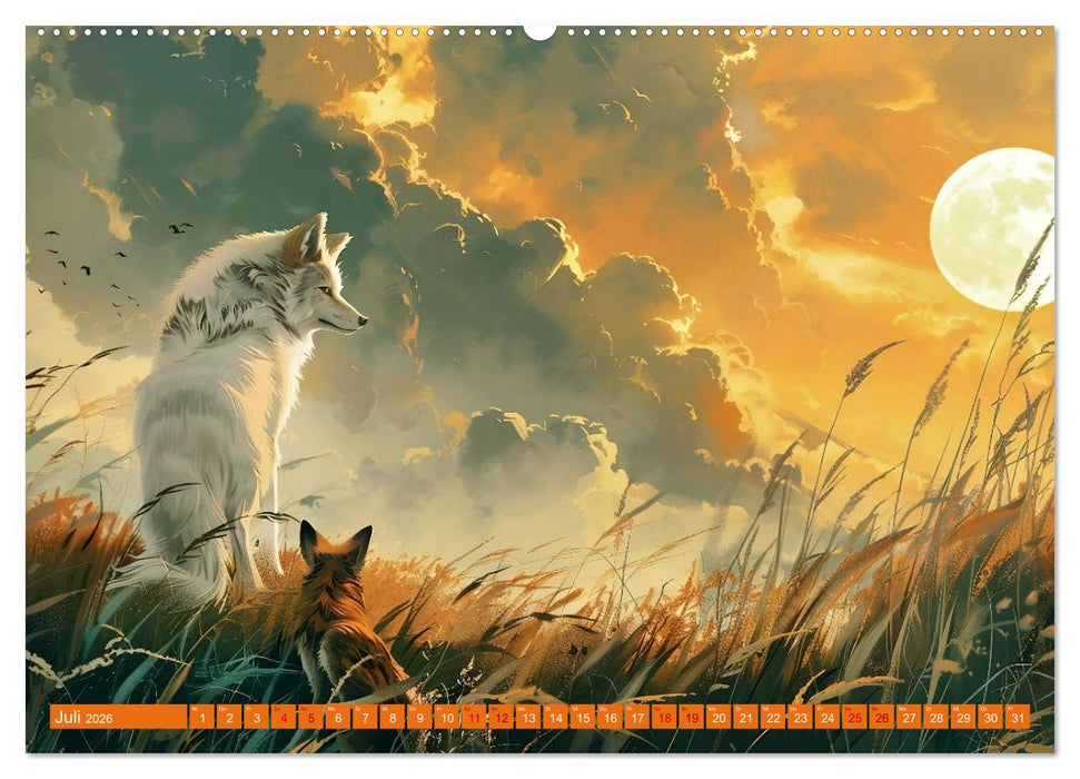 Von Füchsen und Wölfen (CALVENDO Premium Wandkalender 2026)