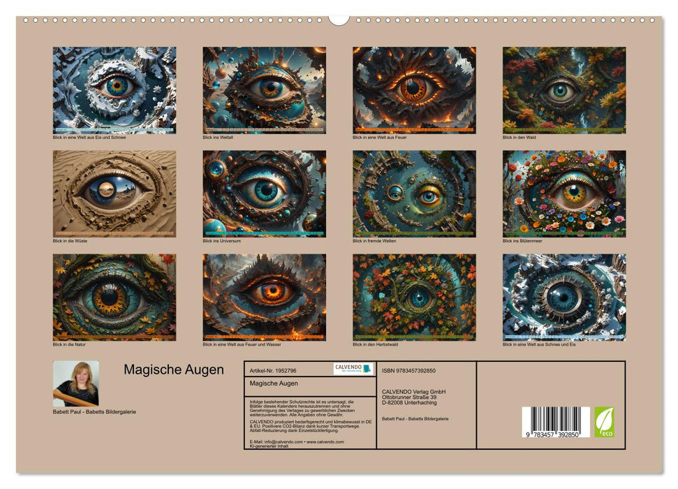 Magische Augen (CALVENDO Premium Wandkalender 2026)