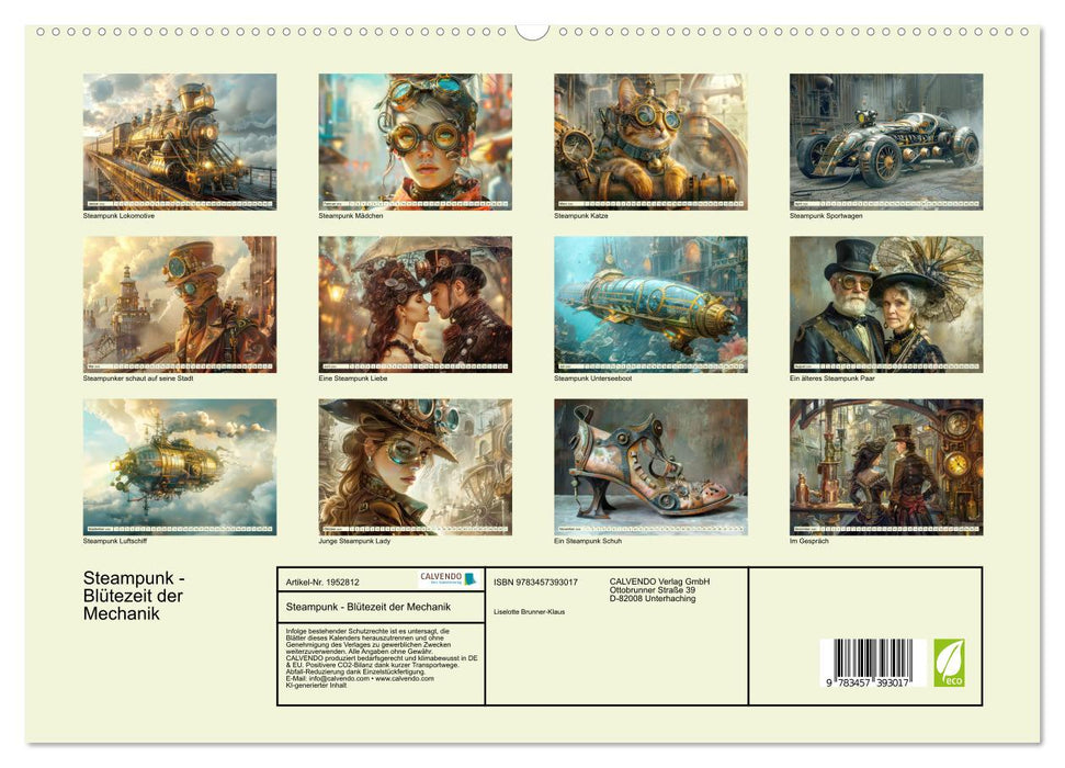 Steampunk - Blütezeit der Mechanik (CALVENDO Premium Wandkalender 2026)
