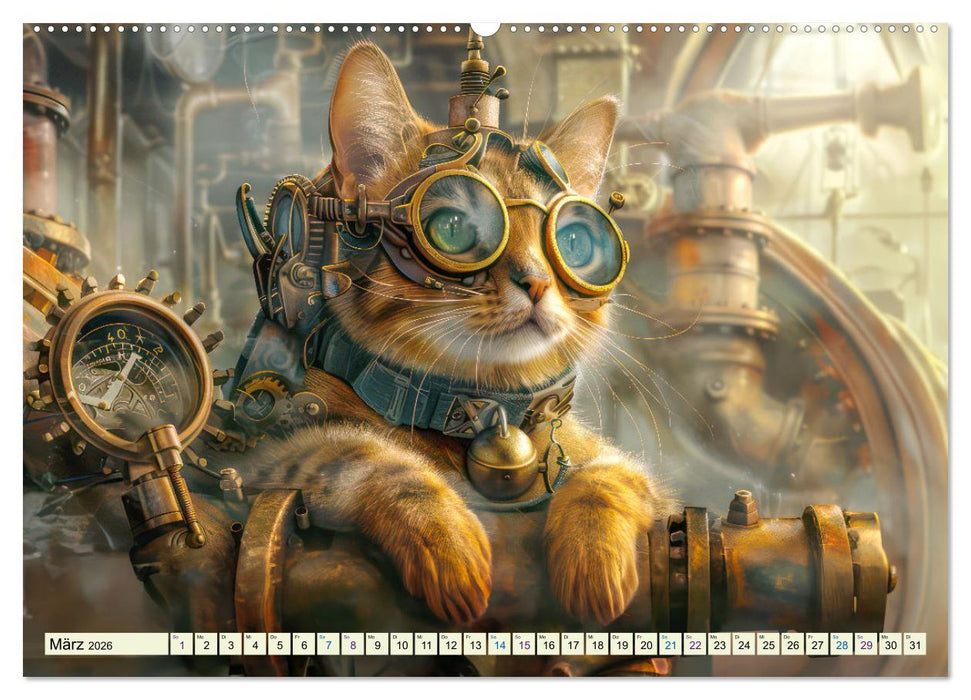 Steampunk - Blütezeit der Mechanik (CALVENDO Premium Wandkalender 2026)