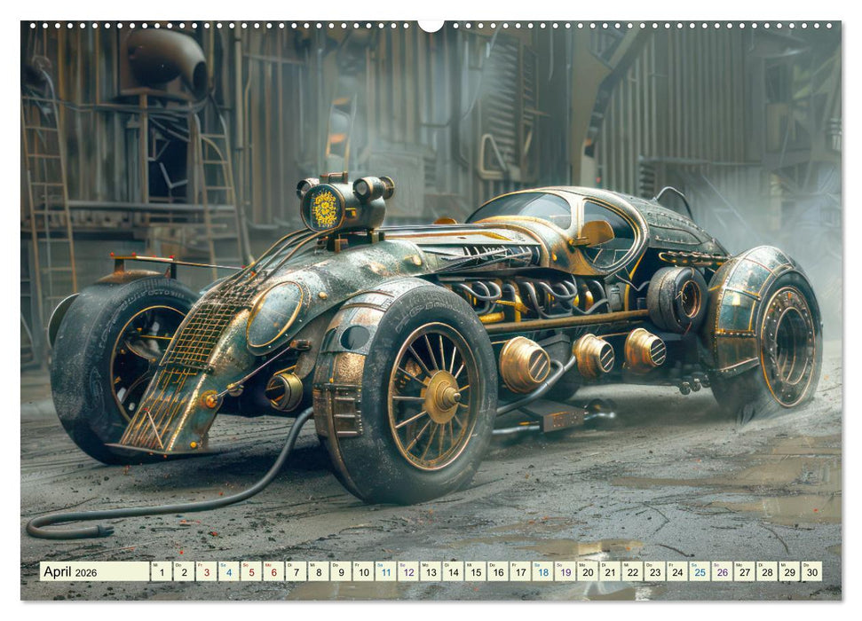 Steampunk - Blütezeit der Mechanik (CALVENDO Premium Wandkalender 2026)