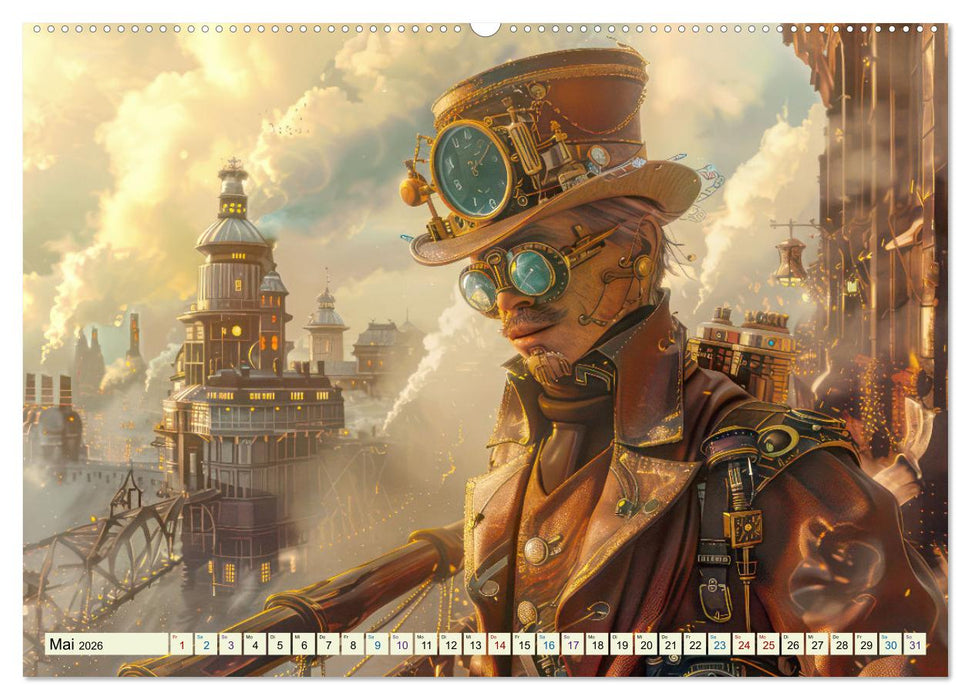 Steampunk - Blütezeit der Mechanik (CALVENDO Premium Wandkalender 2026)