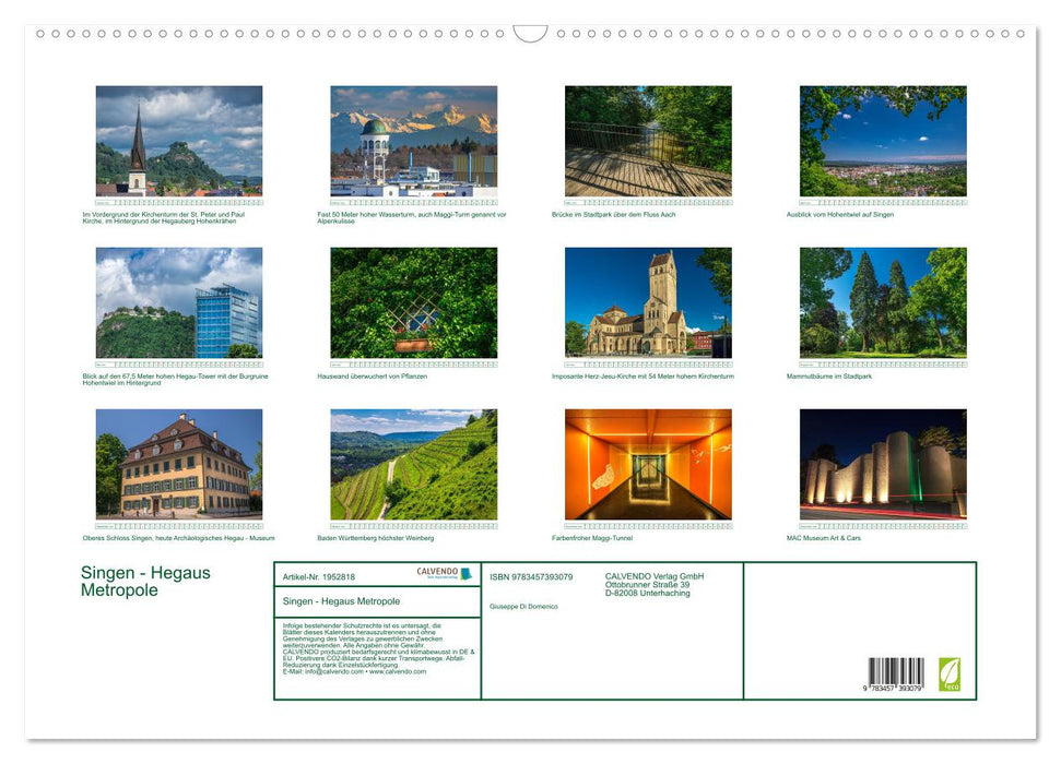 Singen - Hegaus Metropole (CALVENDO Wandkalender 2026)