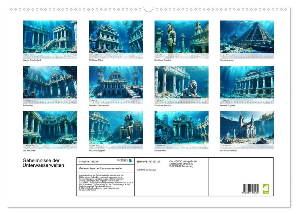 Geheimnisse der Unterwasserwelten (CALVENDO Wandkalender 2026)