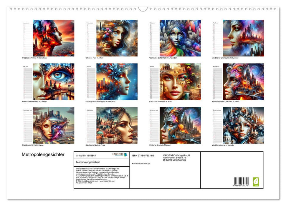 Metropolengesichter (CALVENDO Wandkalender 2026)